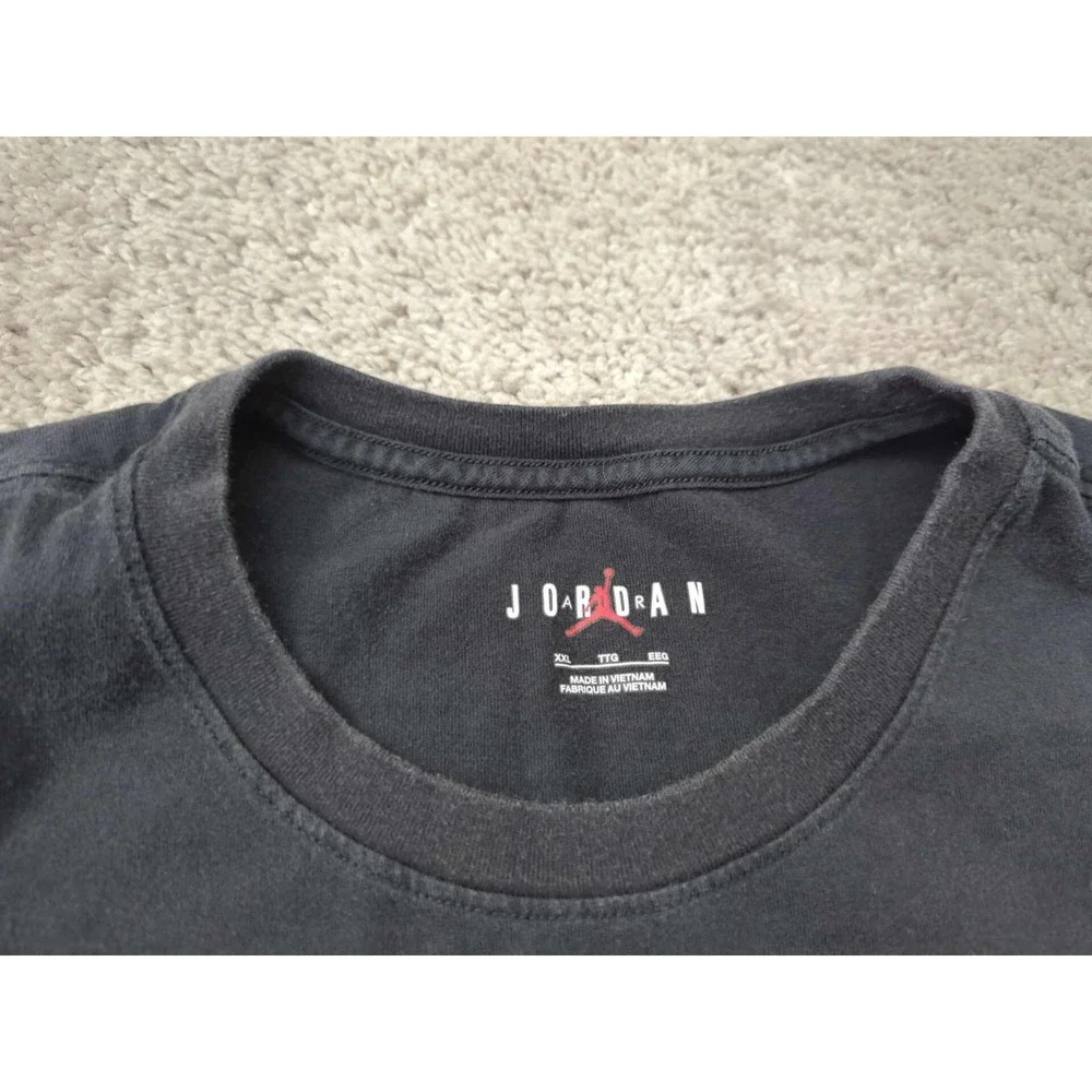 Nike Air Jordan‎ T Shirt Mens XXL Black Short Sleeve Logo Basketball Athletic